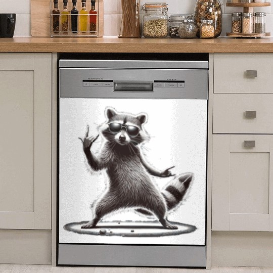 Rock Raccoon – Metal and Coolness Dish Washer Covers