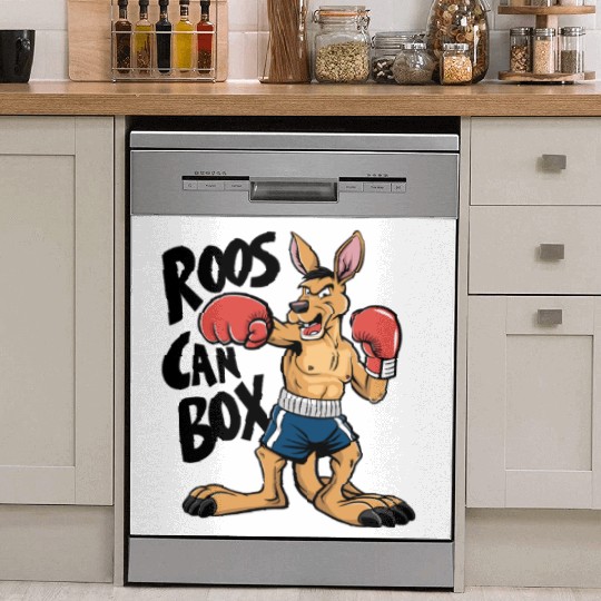 Roos Can Box Kangaroo Boxing Fun for Kangaroo Dish Washer Covers
