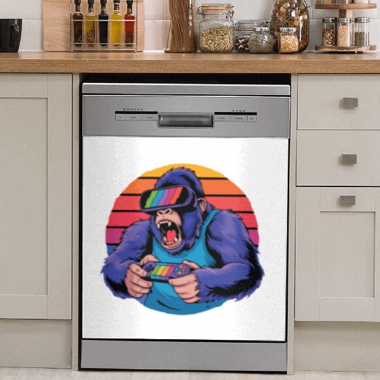 Retro Gamer Ape Dish Washer Covers