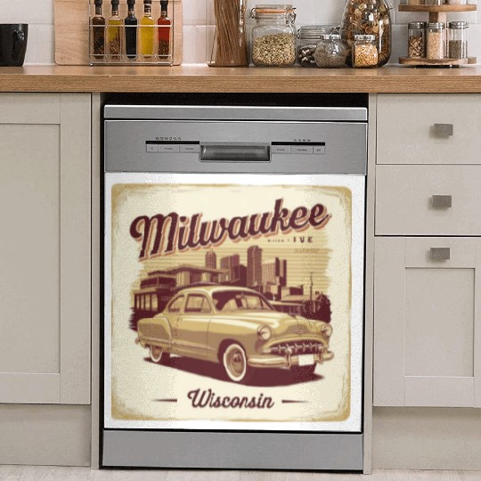 Milwaukee Souvenir and Travel Gift Idea Dish Washer Covers