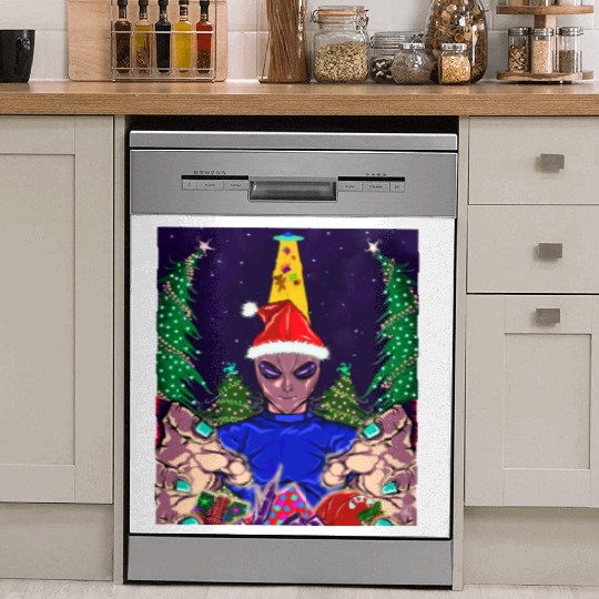 Alien Christmas Gifts Collection Time! Dish Washer Covers