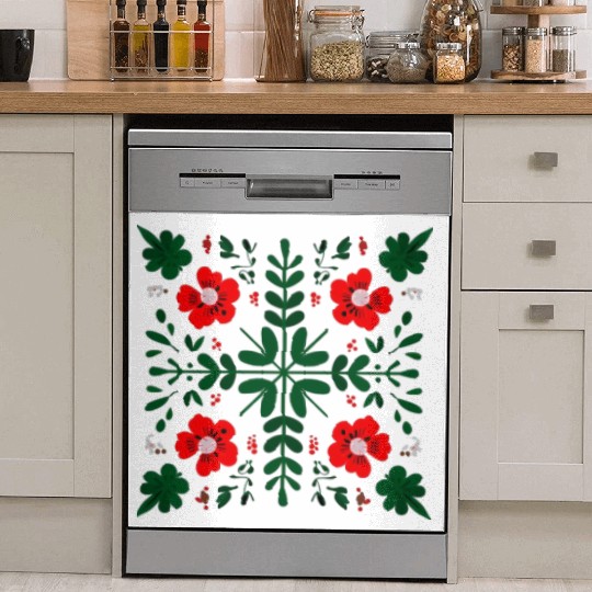 Folk Floral Mandala Dish Washer Covers