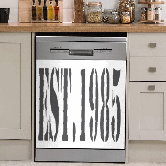 EST. 1985 Gray Edition Dish Washer Covers – Timeless Vintage