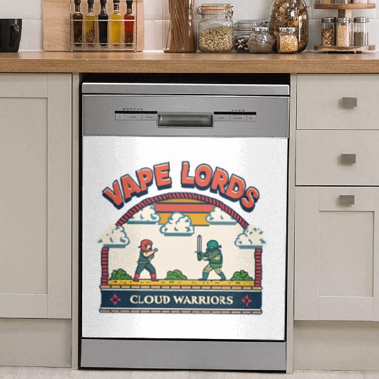 Vape Lords: Cloud Warriors Retro Game Dish Washer Covers