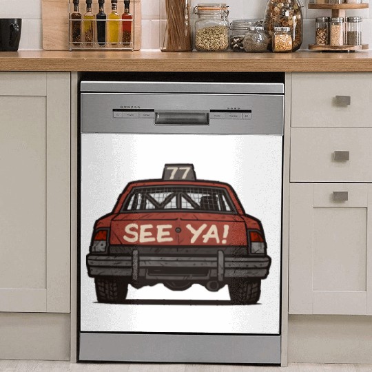 See-Ya! Demolition Derby Driver Racing Wreckfest Dish Washer Covers