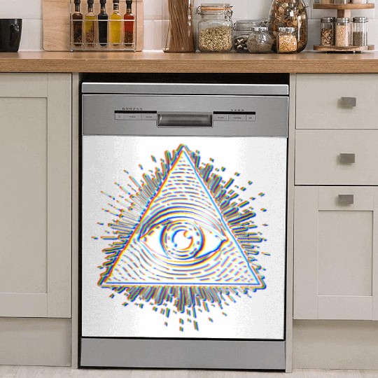 Illuminati - Psychedelic Seeing Eye - Evil Eye Dish Washer Covers
