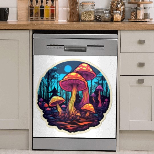 Psychedelic Mushroom Forest Dish Washer Covers