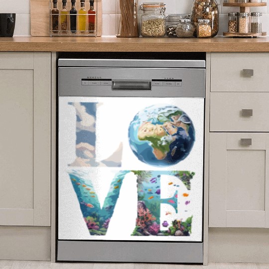 Love for Our Planet: Oceans and Earth Dish Washer Covers