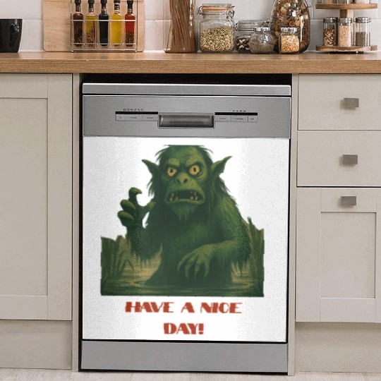Have a Nice Day – Funny Monster Swamp Art Dish Washer Covers