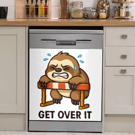 Sloth hurdler quote get over it Dish Washer Covers