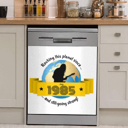 40th birthday Rocking this planet since 07/1985 Dish Washer Covers