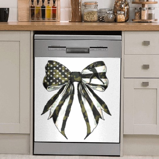 Coquette Bow Baseball Player Camouflage US Flag Dish Washer Covers