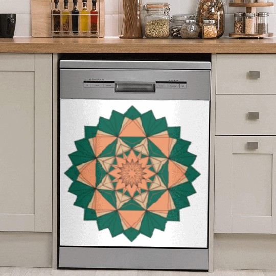 Abstract Starburst Mandala Dish Washer Covers