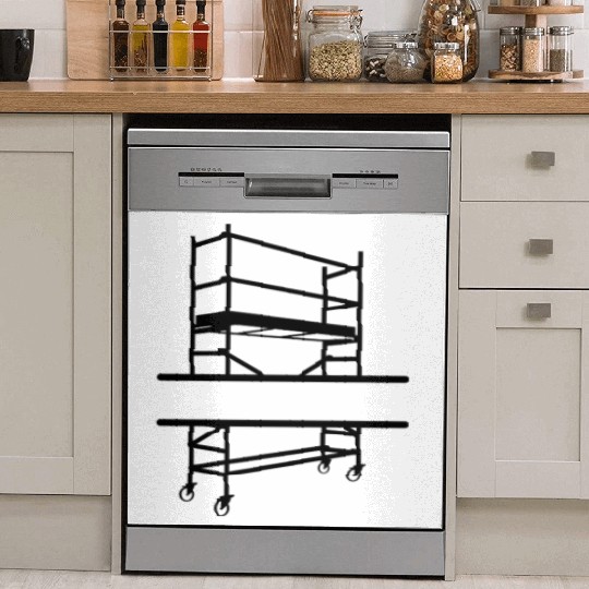 Scaffold with space for company name Dish Washer Covers