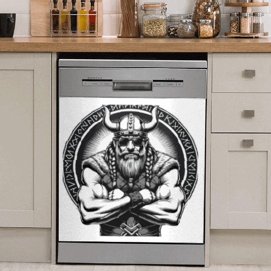 Viking Warrior Man Odin Thor Norman Walhalla Dish Washer Covers