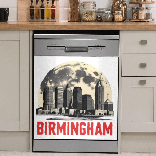 Birmingham City Albm Skyline Full Moon Dish Washer Covers