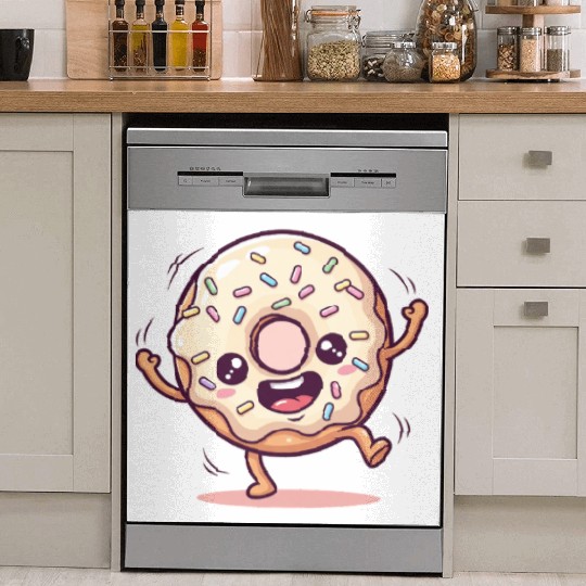 Happy Donut Dance Dish Washer Covers