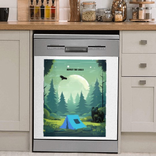 Respect the Locals – Wilderness Camping Warning Dish Washer Covers