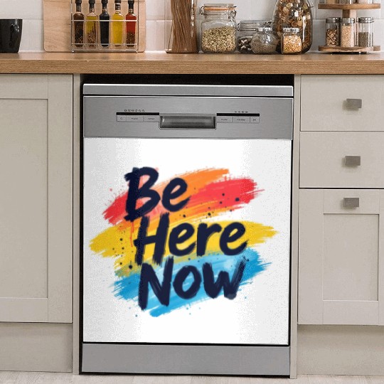 Be Here Now Mindfulness Inspirational Dish Washer Covers