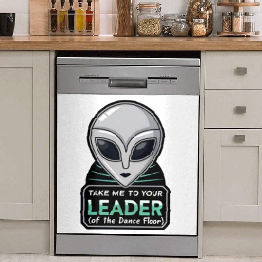 Take Me To Your Leader Alien Rave Retro 2000s Y2K Dish Washer Covers