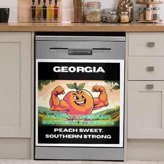 Georgia Peach State Art Dish Washer Covers