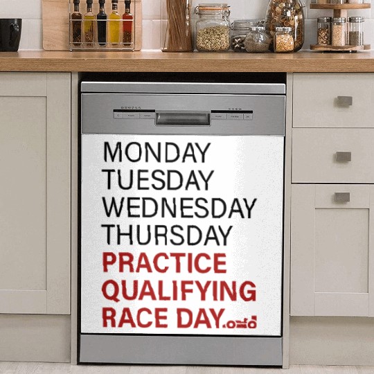 monday tuesday wednesday thursday practice qual Dish Washer Covers