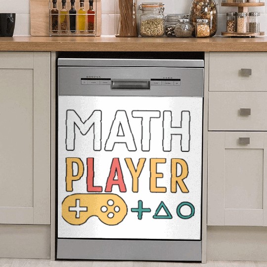 Math Gamer Player – Video Game Style Math Design Dish Washer Covers