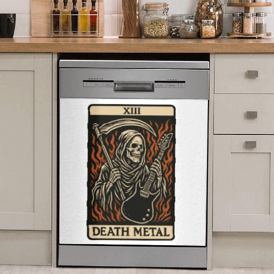 Death Metal (Card XIII) Dish Washer Covers