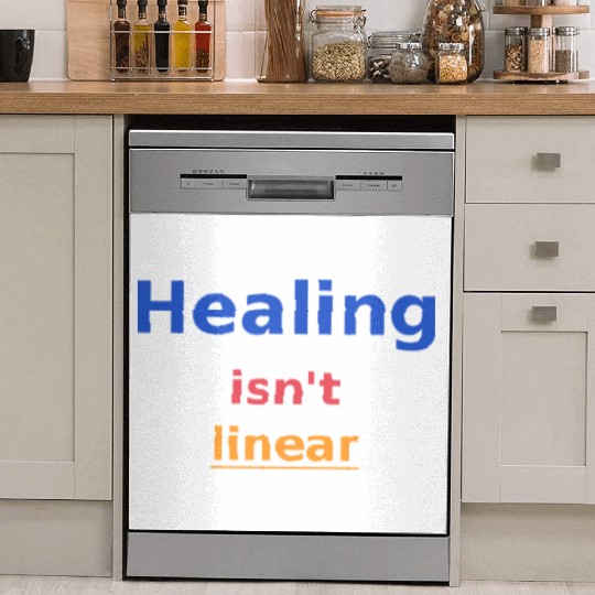 Healing Isn't Linear – Mental Health Awareness  Dish Washer Covers