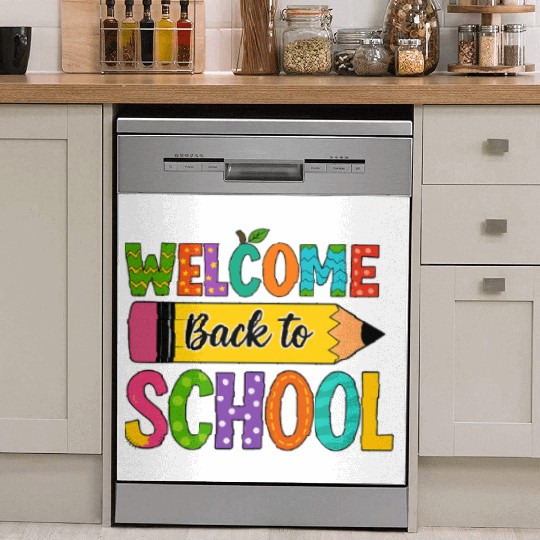 Welcome Back to School Dish Washer Covers