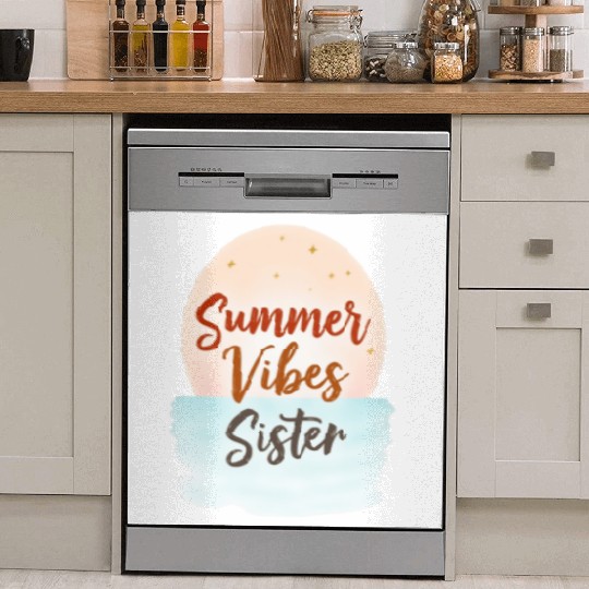Summer Vibes Sister Graphic Dish Washer Covers