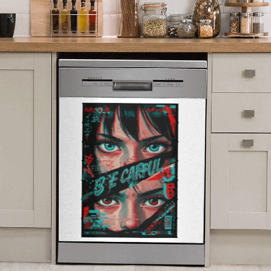 Cyberpunk Eyes Art Print Dish Washer Covers