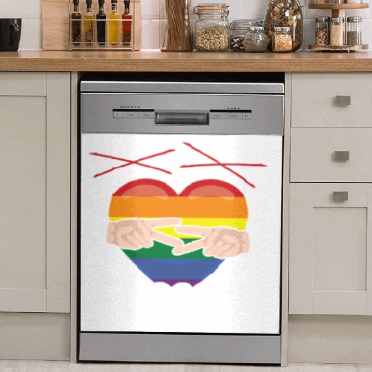 Funny Rock Paper Scissors LGBTQ LGBT Community Dish Washer Covers