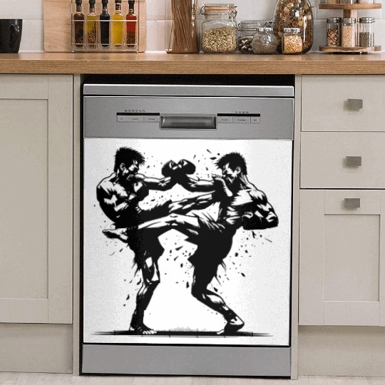 Kickboxing - When Muscle Power Meets Willpower Dish Washer Covers