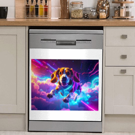 Cyberpunk Beagle Dish Washer Covers