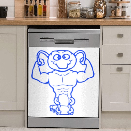 Caterpillar Bodybuilder Muscle Building Strong Fit Dish Washer Covers
