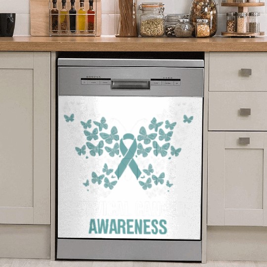 Cervical Cancer Awareness Butterfly Design Dish Washer Covers