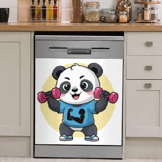 Panda Gym Workout Dish Washer Covers