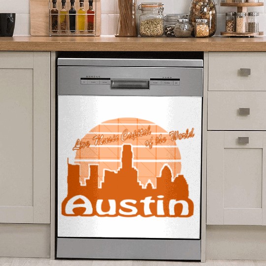 Austin Texas burnt orange Dish Washer Covers