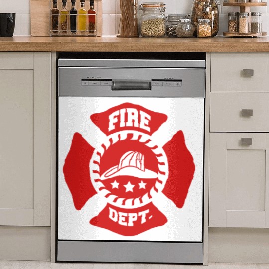 Fire Brigade logo symbol design Dish Washer Covers