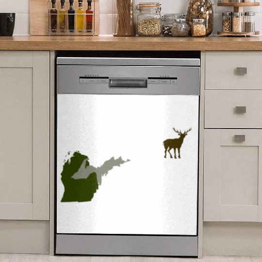 Funny Michigan Yooper Hunting Parody Deer Dish Washer Covers