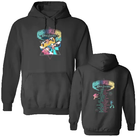 Vintage Disney Powerline Double Sided Hoodies, Powerline Stand Out Tour Double Sided Hoodies