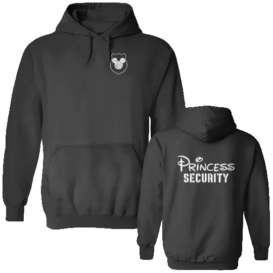 Princess Security Double Sided Hoodies for Disney Dad Security Badge Double Sided Hoodies