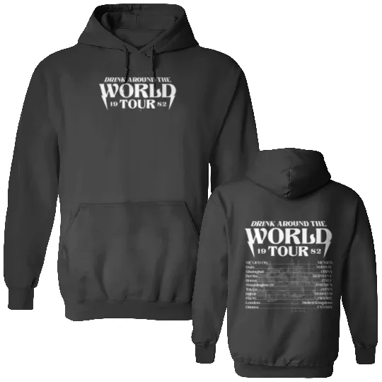 Disney  Double Sided Hoodies, Epcot World Tour 1982 Double Sided Hoodies, Drinking Around The World