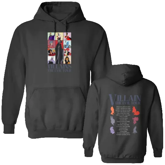 Disney Villains Eras Tour 2-Sided Double Sided Hoodies , Disney Bad Witches Club Double Sided Hoodies