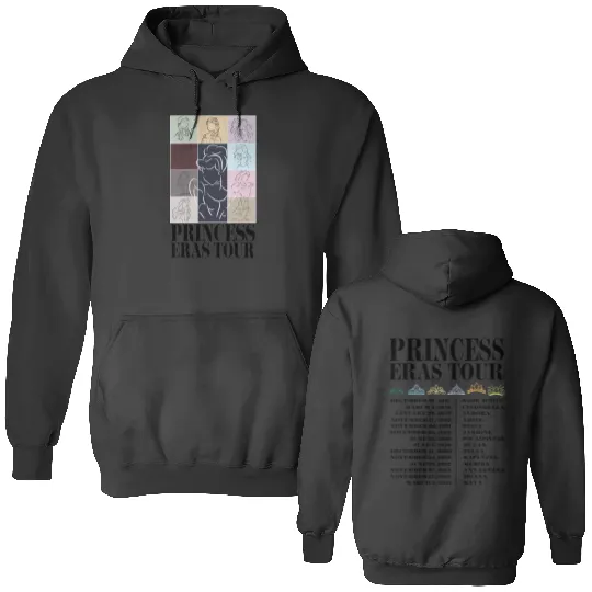 Retro Princess Eras Tour  Color Double Sided Hoodies, Midnights Double Sided Hoodies, Disney Princess Double Sided Hoodies