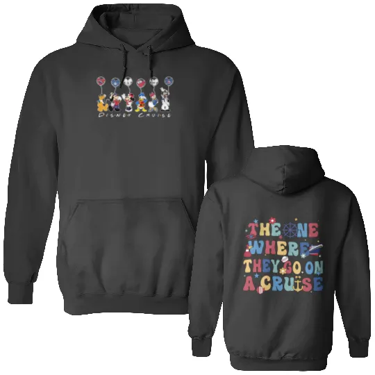 Disney Cruise Double Sided Hoodies, Disney Cruise Vacation Double Sided Hoodies