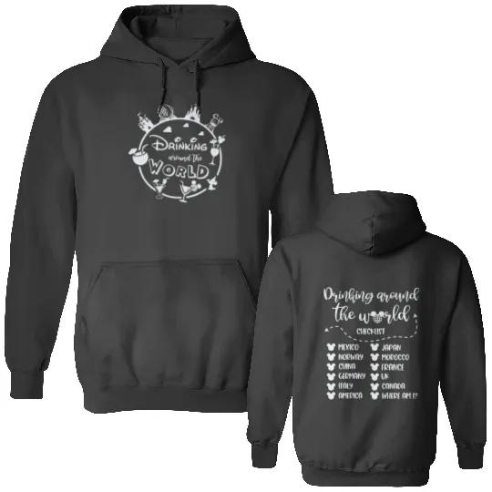 Drinking around the world checklist Disney Double Sided Hoodies Double Sided Hoodies, Plus Size Disney Double Sided Hoodies