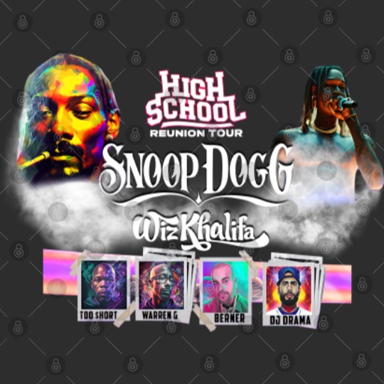 2023 Snoop Dogg And Wiz Khalifa High School Reunion Tour Double Sided Hoodies