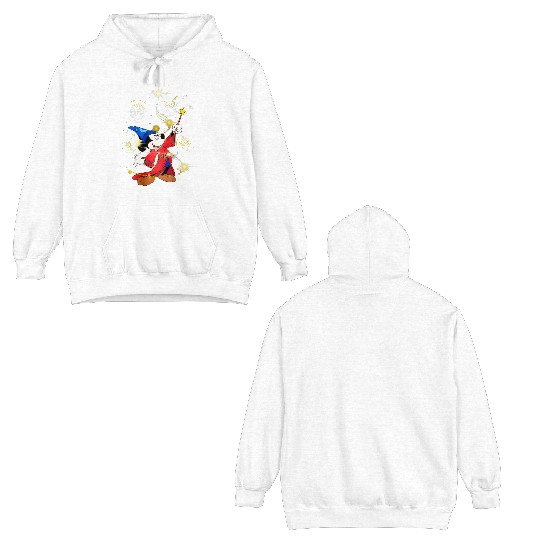 Sorcerer Mickey Mouse Pegasus Mushroom Broom Hippo Double Sided Hoodies, Disney Classic Fantasia Double Sided Hoodies